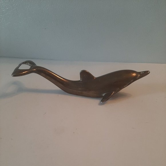 Vintage Metal Dolphin Beer Soda Bottle Opener Brass? - Picture 3 of 11